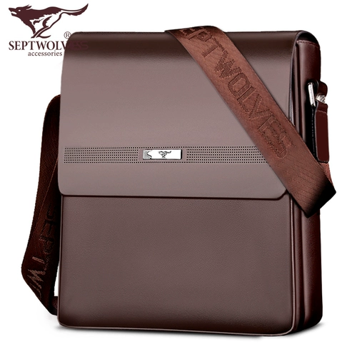 Septwolves, сумка на одно плечо, мужской рюкзак для отдыха, кожаная сумка через плечо, из натуральной кожи