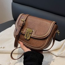 French SANDRO IFASHION retro womens bag 2022 new saddle bag fashion explosion single shoulder Messenger bag