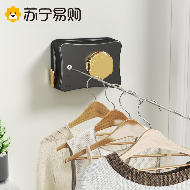 Invisible Systolic Clothesline Indoor Free of perforated toilet Clotheshorse Clothes God Instrumental Balcony Steel Wire Rope Hanger 2110-Taobao