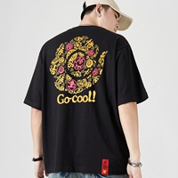 街派一族 Летняя хлопковая футболка, китайский стиль, оверсайз, короткий рукав