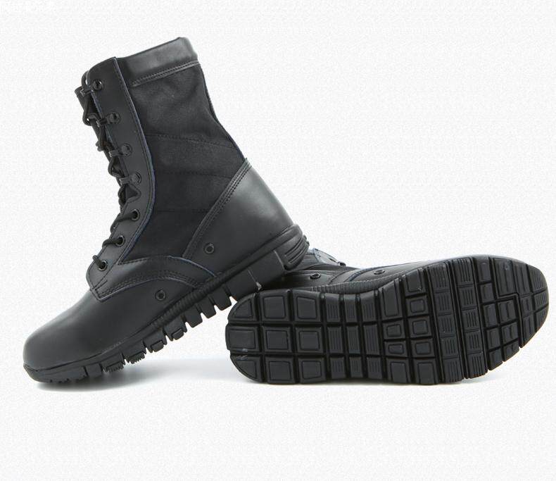 Boots militaires en cuir - amortissement - Ref 1402352 Image 20