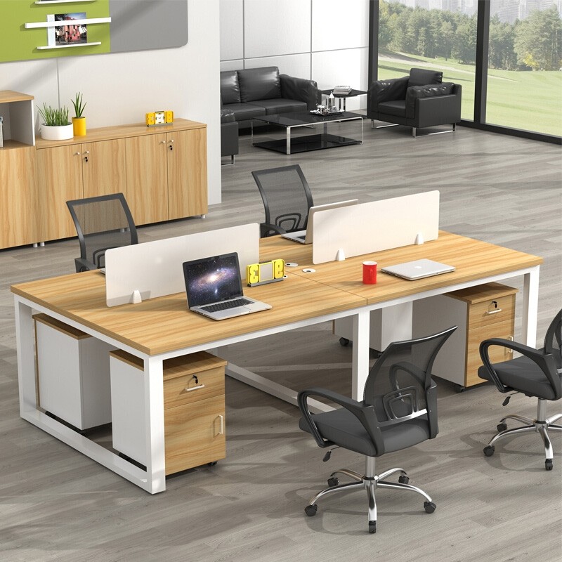 Staff office desk and chair combination simple modern office partition 2 4 6 single card seat computer desk staff bit
