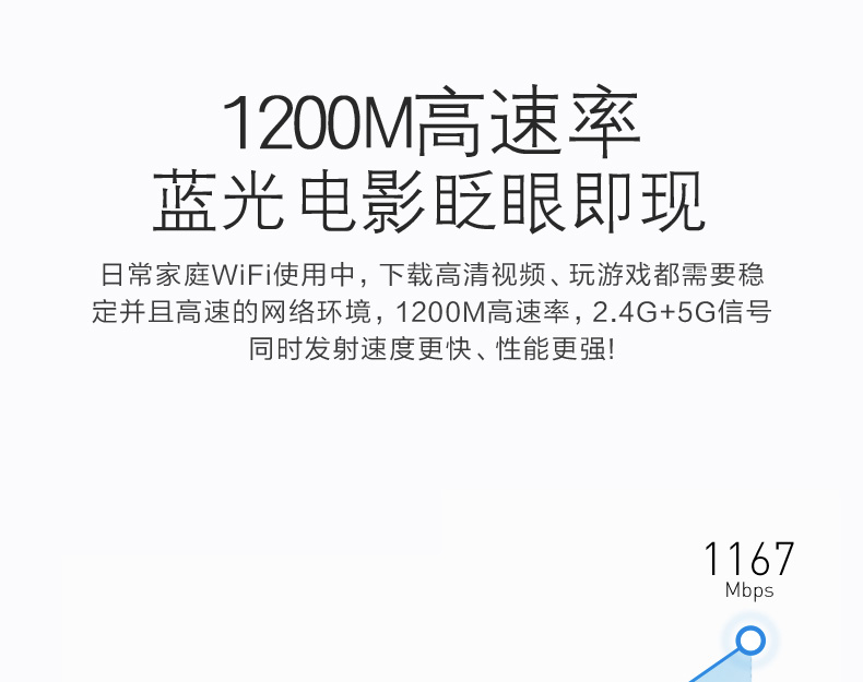 腾达AC7 5G双频1200M千兆穿墙王路由器 无线高速穿墙wifi