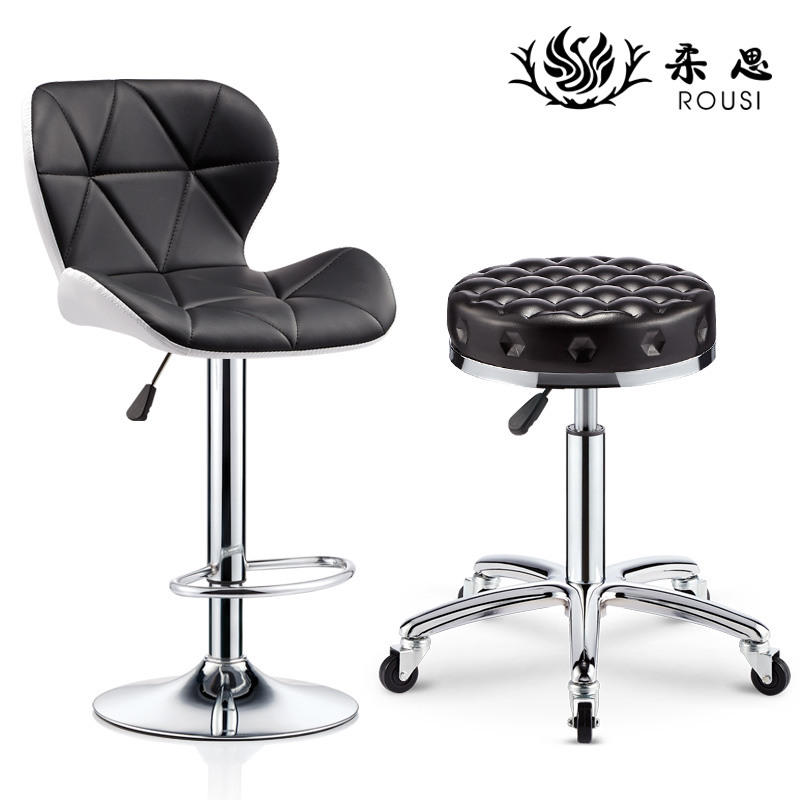 Bar chair lifting bar chair fashion creative bench rotates home with modern backback high bar bench