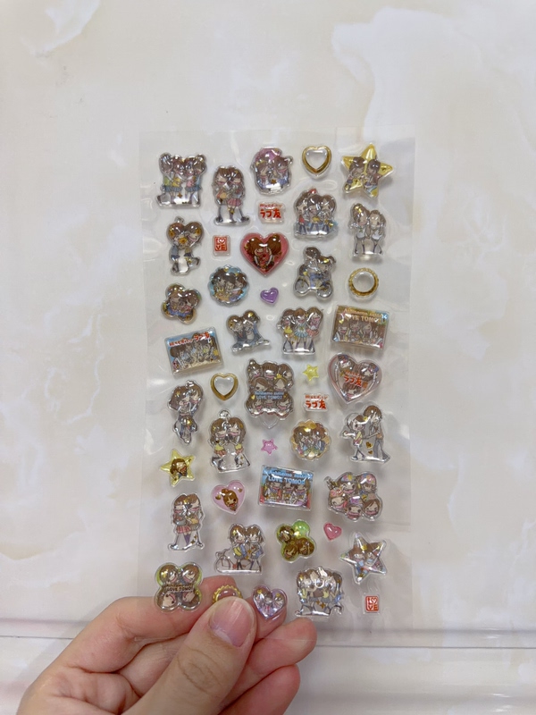 Kamio Japan Love Friends Will Always Be Love Friends Tomorrow and Forever, Jewelry Mini Epoxy Stickers