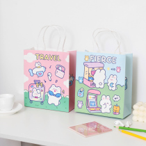 ins Wind gift bag carry paper bag cartoon cute mini simple student exquisite birthday gift packaging bag