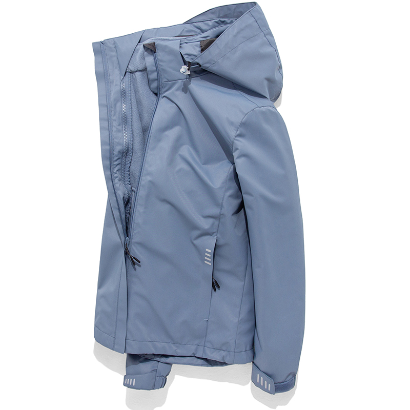 Outdoor submachine clothing male and female three-in-one detachable windproof jacket plus suede thickened workwear Custom Inlogo