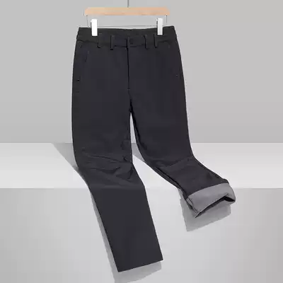 Outdoor couple soft shell assault pants female autumn and winter waterproof and windproof ski pants plus velvet thickened warm fleece pants male