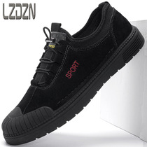 Men Summer Real Leather Shoes Business Casual head Martin Short boots Mens shoes 2020 New inside heightening cow leather