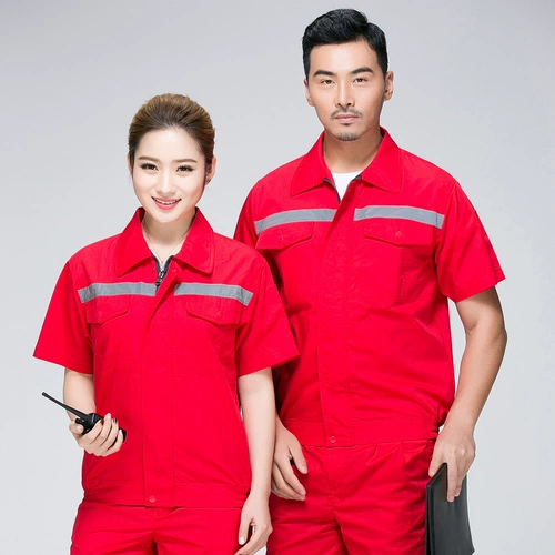 Летний износостойкий дышащий комбинезон, короткий рукав, оверсайз