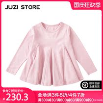 JUZI STORE childrens clothing 2019 spring combed cotton basic top top jumper long sleeve girls 1833009