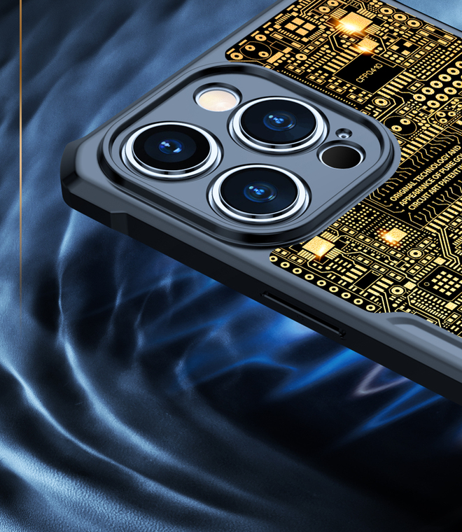 Xundd Circuit Board High-End Premium Airbag 4 Corner Shock Absorbing Tough Shockproof 15, 15 Plus, 15 Pro, 15 Pro Max iPhone