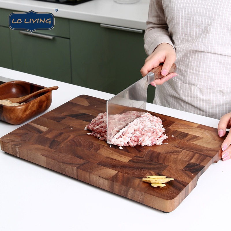 LC LIVING Thailand Xiangmu cutting cutting board solid wood chopping board home kitchen antibacterial and mildew proof case plate rectangle