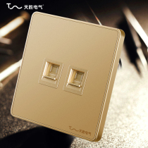 Tiansheng electrical switch socket panel dual computer socket broadband socket network cable socket computer network port