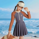 Летний купальник, лонгслив, наряд маленькой принцессы, защита от солнца, изысканный стиль, семейный стиль