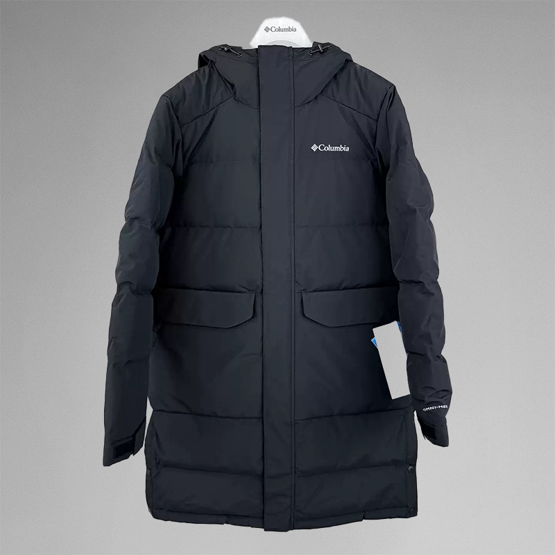 Columbia Men's down Jacket 25 Autumn/Winter Gold Dot Thermal Insulation Mid-Length Coat Xe5240