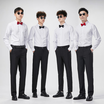 Groomsmen's clothing, brothers' clothing, wedding shirts, suits, dresses, brothers' group clothes, men's suits, wedding spring and autumn white shirts