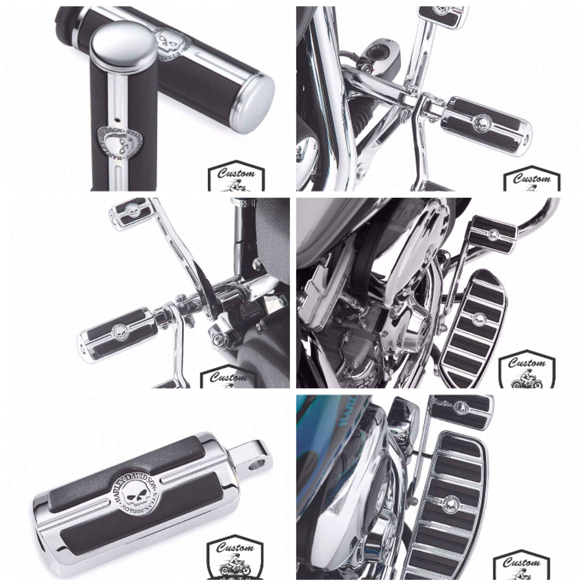 Hale New Original Plant Skull Style Retrofit Handle Down-to-earth Shift Head Rider passenger large pedal control kit