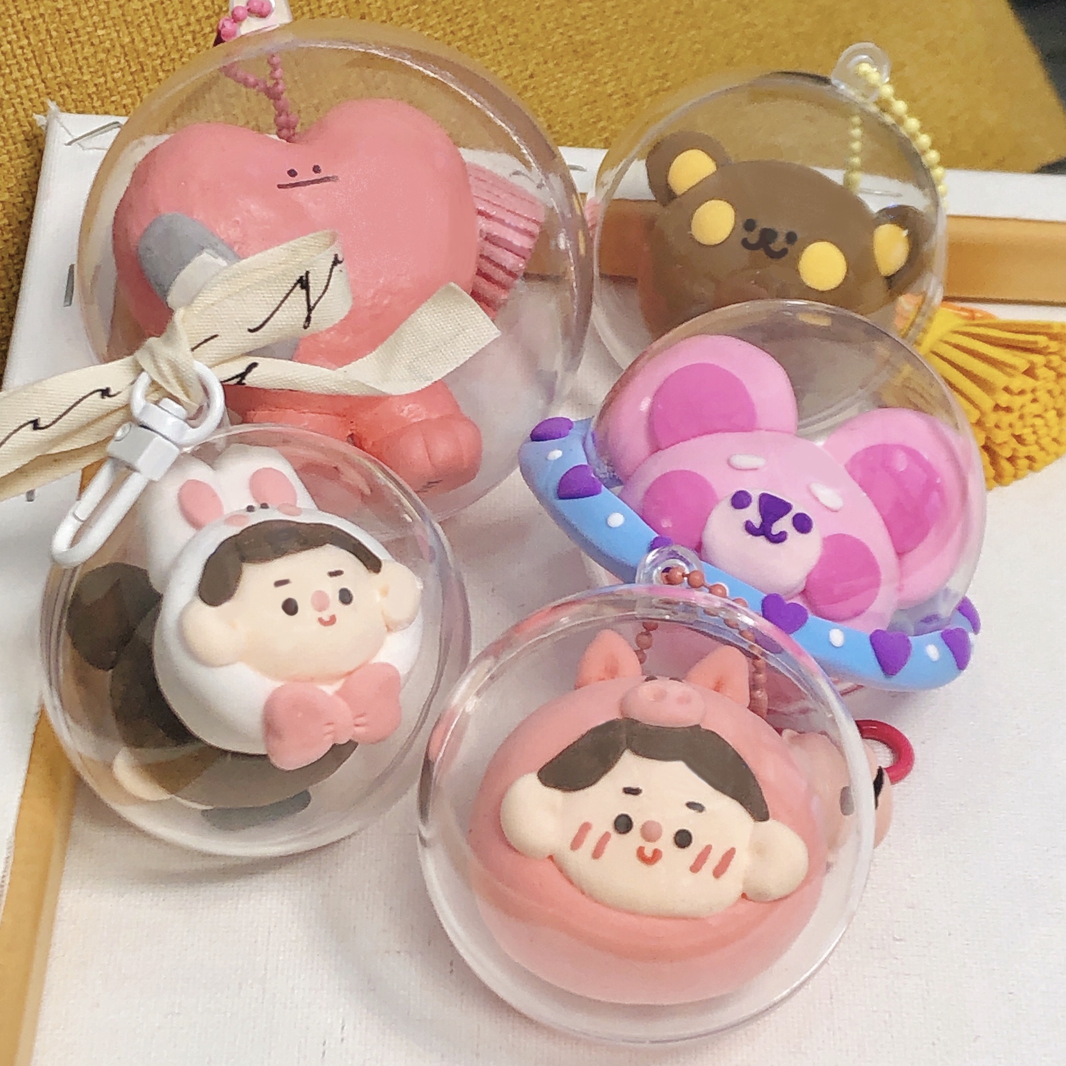 Heixiu ultra light clay ball material bag couple DIY gift gift creative handmade bag bag pendant cartoon