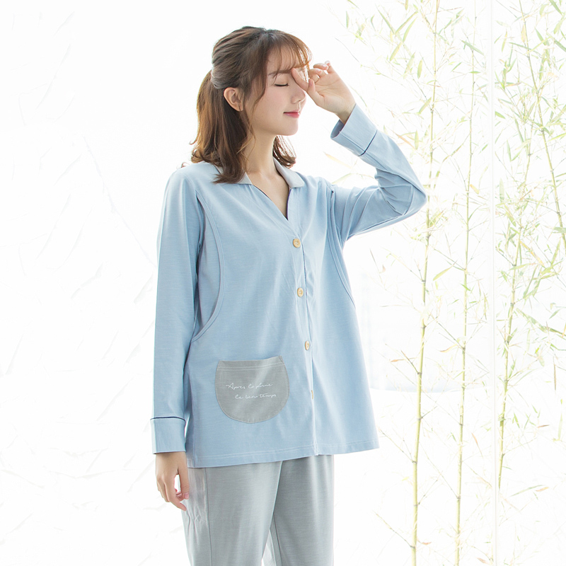 #loss clearing# confinement clothing cotton summer thin breastfeeding clothing breathable cotton maternity pajamas home clothes suit