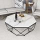 Slate Coffee Table for Small Living Rooms, Modern Minimalist Round Table for Model Homes, Guesthouses, Hotels, Clothing Stores, Sofa Table