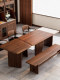 North American Black Walnut Wood Table and Chair Set, High-End Hotel Furniture, Villa Model Room, Sales Office, Tea Room, Tea Table
