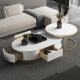 Coffee Table Light Luxury Modern Small Apartment Living Room Home Table Simple Nordic Style Oval Combination Italian Slate Complete Decoration