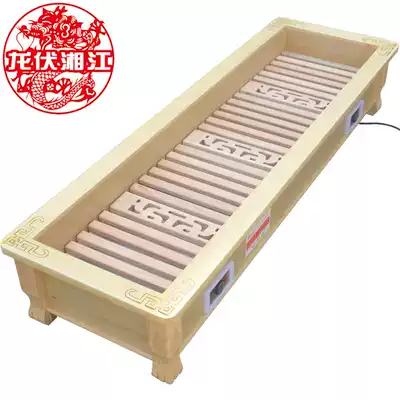 Solid wood carved stove with edge fire box rectangular household wide-edge electric stove fire bucket fire barrel grill foot warmer