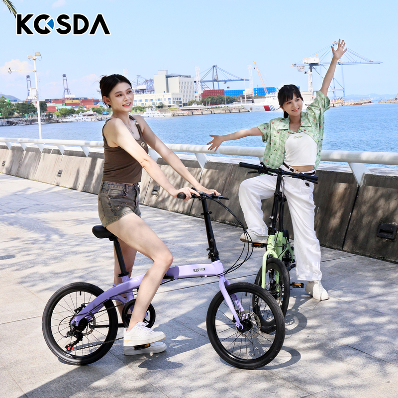 Kosda Aluminum Alloy 20-Inch Folding Bicycle with Hydraulic Disc Brakes, Ultra-Light, Adult, Variable Speed, Portable, No Installation Required Kosda Aluminum Alloy 20-Inch Folding Bicycle with Hydraulic Disc Brakes, Ultra-Light, Adult, Variable Speed, Portable, No Installation Required