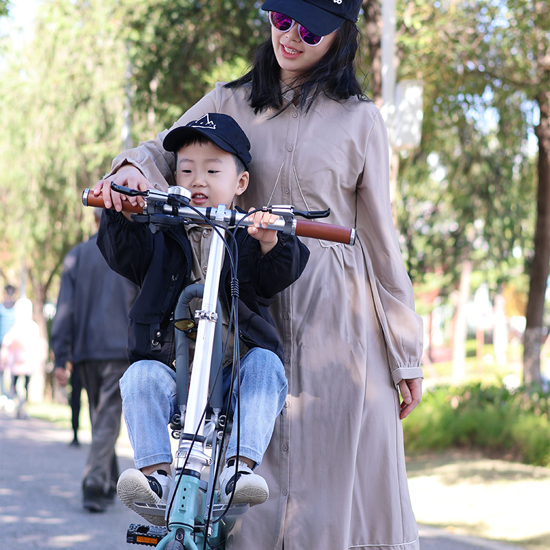 kosda cycling child baby seat preposition folding electric bike portable fast detached parent-child with va-Taobao