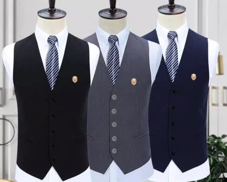 Костюм, жилет мужской в английском стиле, корейский стиль, slim fit