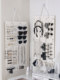 Jewelry storage artifact necklace earrings hanging bag foldable hair accessories hair band finishing jewelry display stand