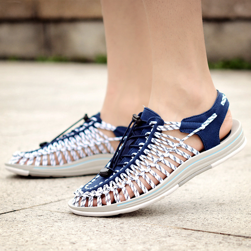 Baotou sandals men's models 2023 New trends outside wearing driving casual style summer woven beach men's slippers-Taobao