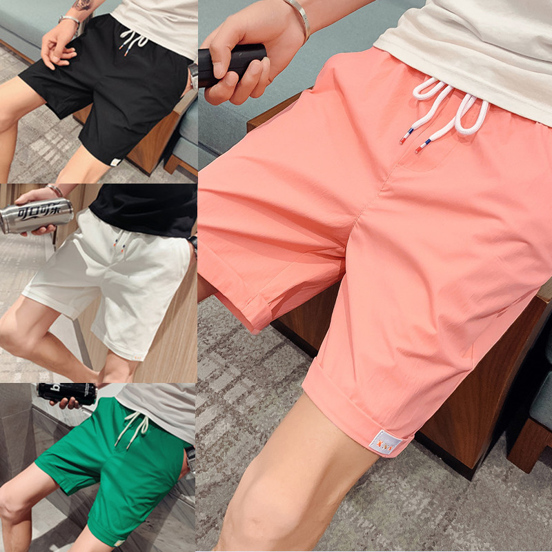Ice Silk Quick-Drying Shorts for Men 2026 New Summer Five-Point Shorts Slim Fit Casual Three-Point Shorts Stylish Young Men Half-Length Shorts