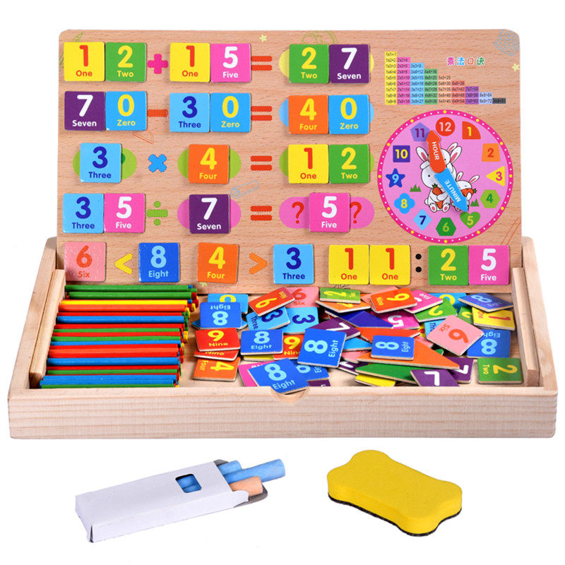 Math learning box Math stick Counting stick Early education arithmetic toy Kindergarten primary school teaching aids for children aged 3-6