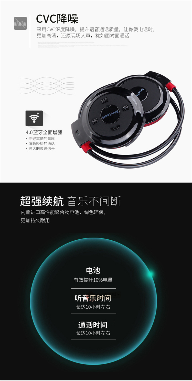 Đầu gắn thể thao MP3 tai nghe Bluetooth thông minh Bluetooth mini501 máy nghe nhạc cuộc gọi không dây Walkman - Máy nghe nhạc mp3 máy nghe nhạc mp4 samsung