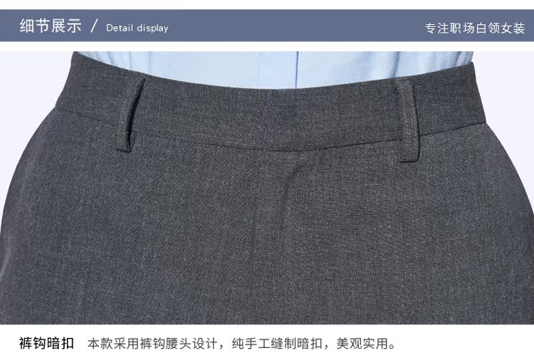 Suit quần nữ chân Hàn Quốc phiên bản Slim chuyên nghiệp mặc quần yếm mỏng mới mặc quần OL giản dị màu xám - Khởi động cắt thời trang nữ trung niên