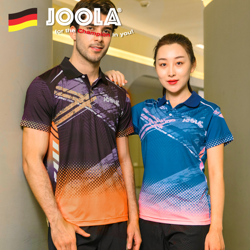 JOOLA Yura Yura Summer Table Tennis Sportswear Men's and Women's Short Sleeves Quick Drying Breathable T-Shirt Competition Badminton Suit