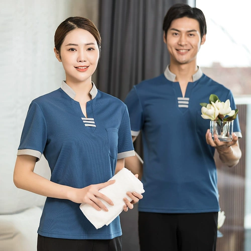 Летняя одежда для работы, комнатная футболка подходит для мужчин и женщин, короткий рукав