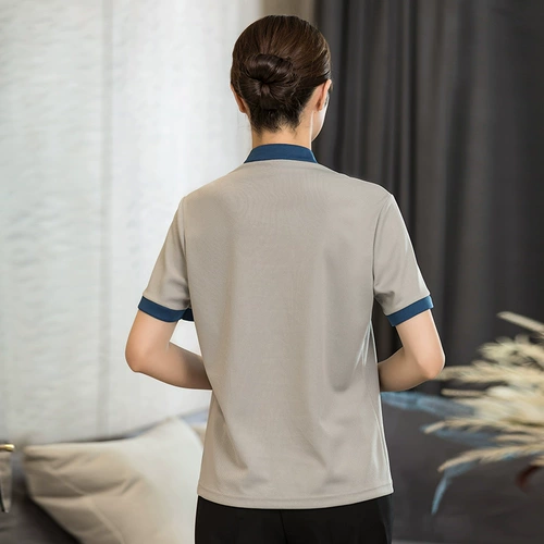 Летняя одежда для работы, комнатная футболка подходит для мужчин и женщин, короткий рукав