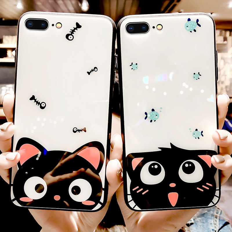 DZ kitten rabbit Apple 7plus mobile phone Protective case cartoon iPhonexs max cute xs glass 6S Women 8plus Japan Korea 6SPlus personality se creation