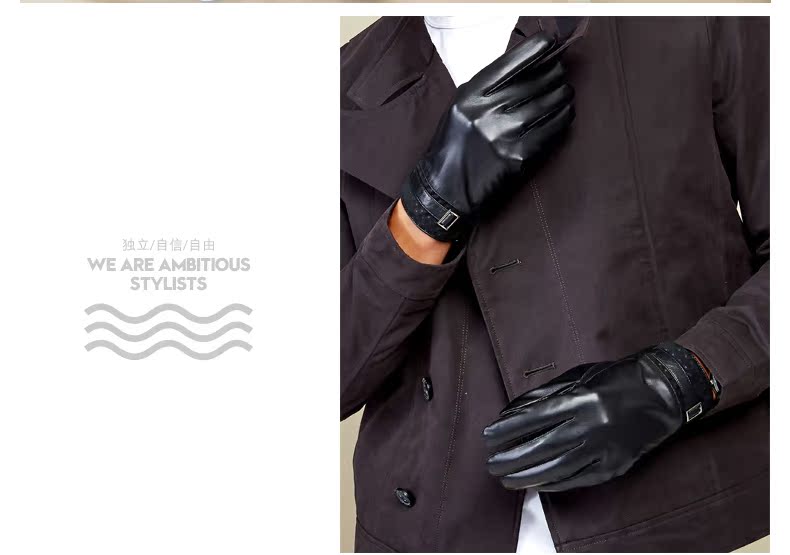 Gants pour homme      en peau de mouton - Ref 2782468 Image 13