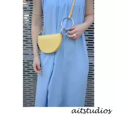 aitstudios DO original leather underarm mahjong bag personality multi-purpose running bag chain bag chicken yellow