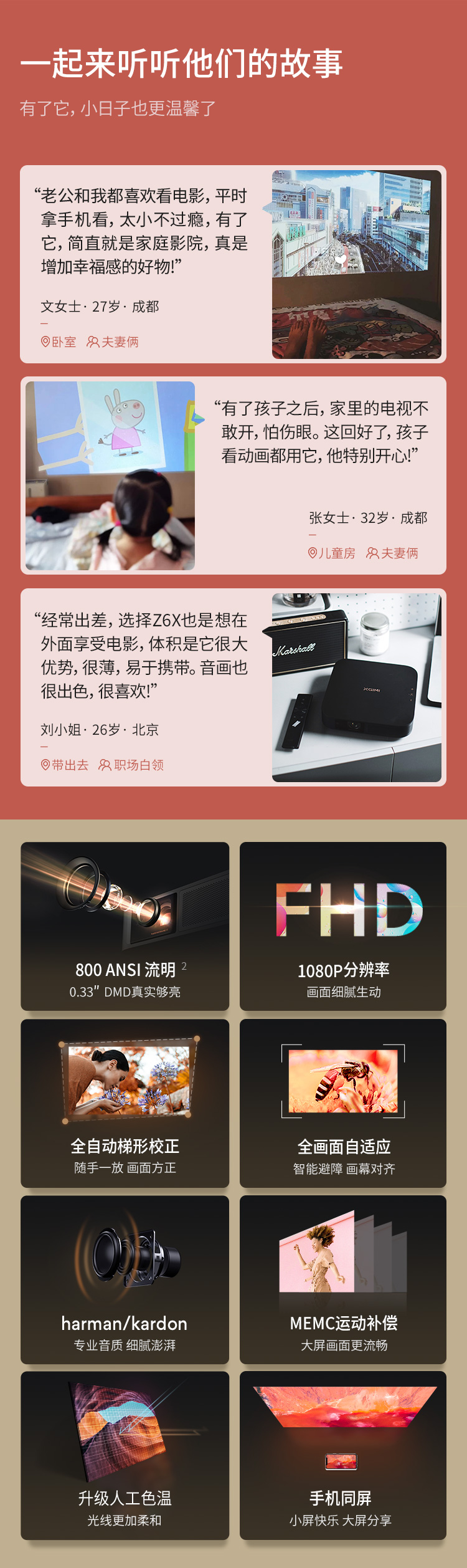 【中國直郵】XBYGIMI極米科技 NEW Z6X投影機家用1080P全高清智慧投影機手機投影機臥室客廳家庭劇院遊戲娛樂低藍光護眼