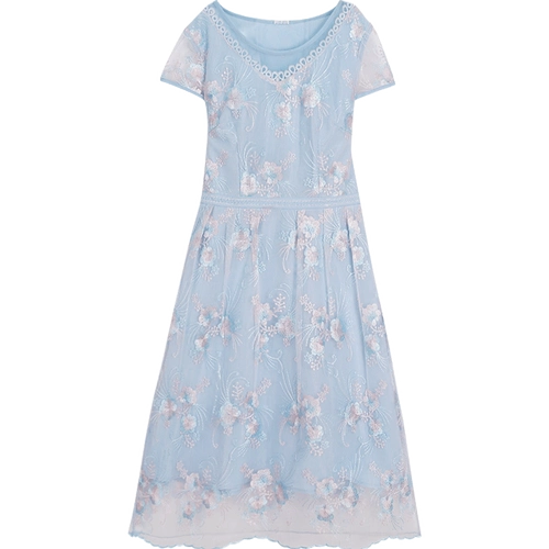 Летнее платье, элитная модная юбка для матери, 2025 года, городской стиль, с вышивкой