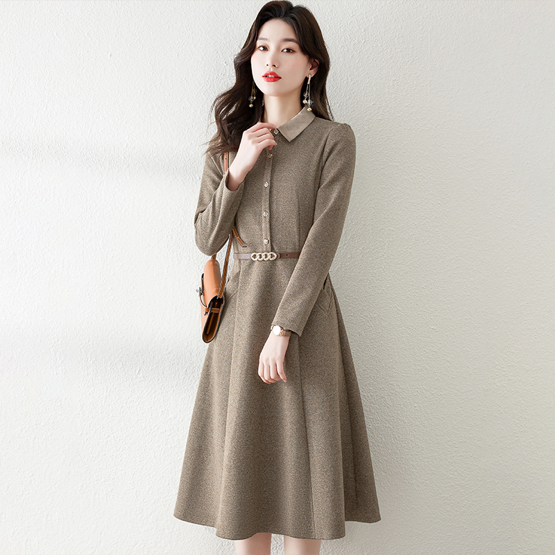 长袖连衣裙女春秋2025新款轻奢高级感妈妈高端品牌十三行爆款裙子