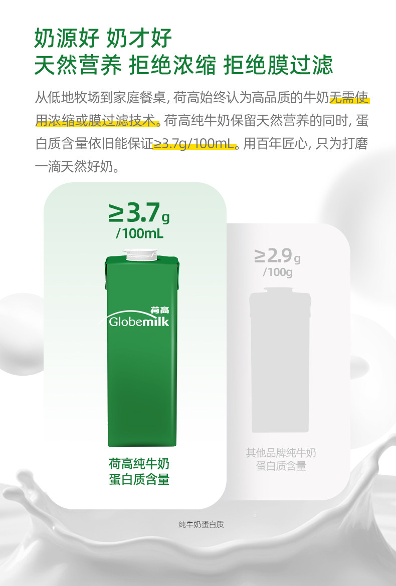 安享好物 安享B级纯奶-荷高草饲纯牛奶  
