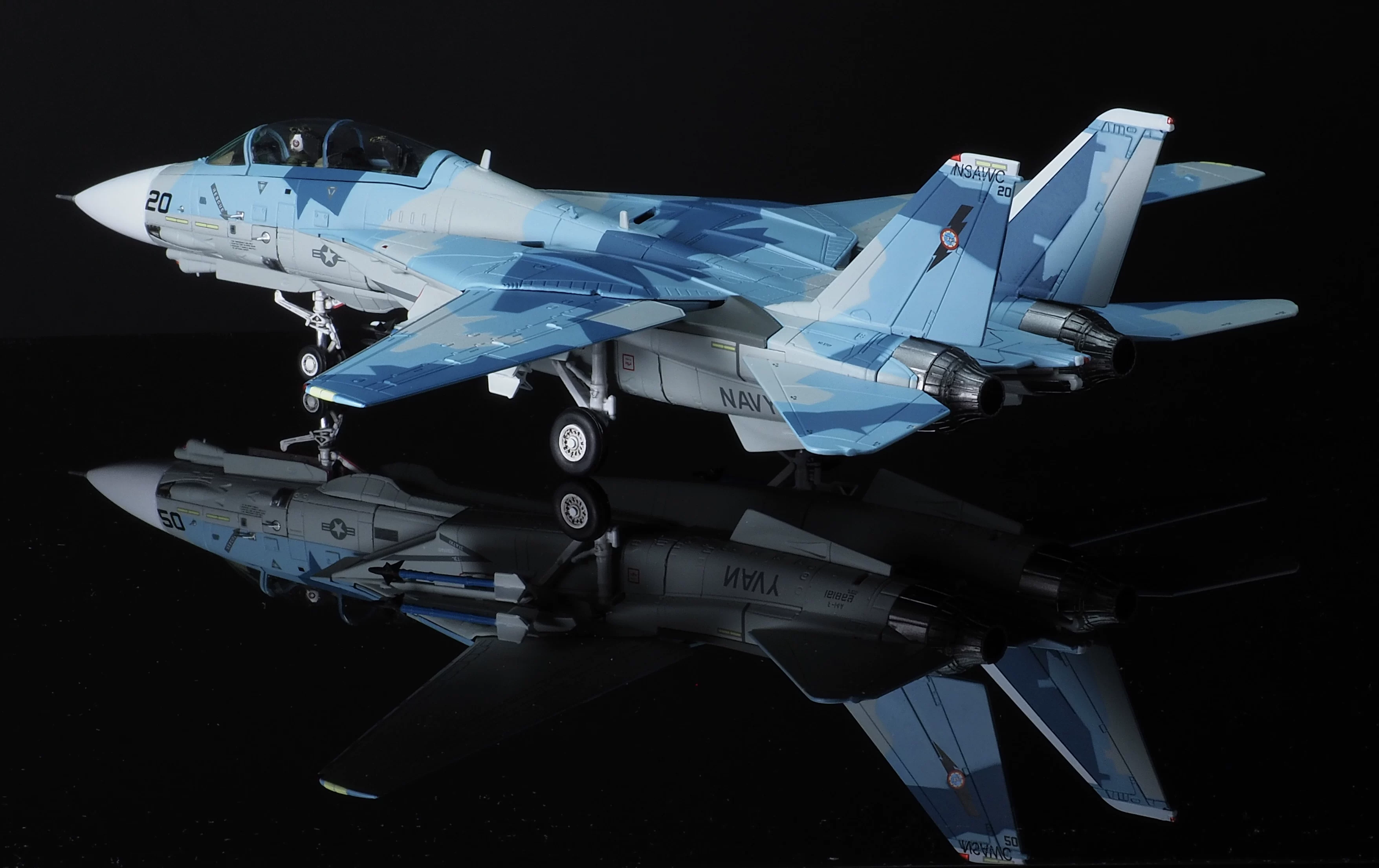 Калибр WINGS F14A истребитель NFWS/NSAWC TOPGUN фрагментированная камуфляжная сплавная модель