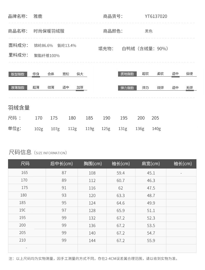 雅鹿 真狐狸毛领 男士中长款羽绒服 90%充绒量 图3