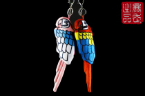 Rio mascot badminton bag parrot pendant small pendant Parrot storage small wallet keychain